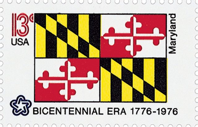 #1639 - 1976 13c State Flags: Maryland
