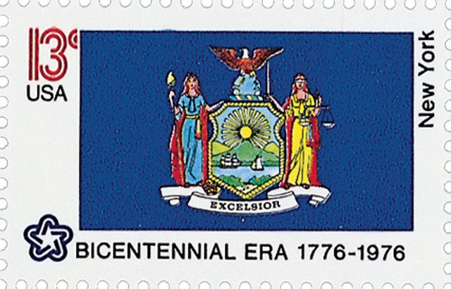 #1643 - 1976 13c State Flags: New York