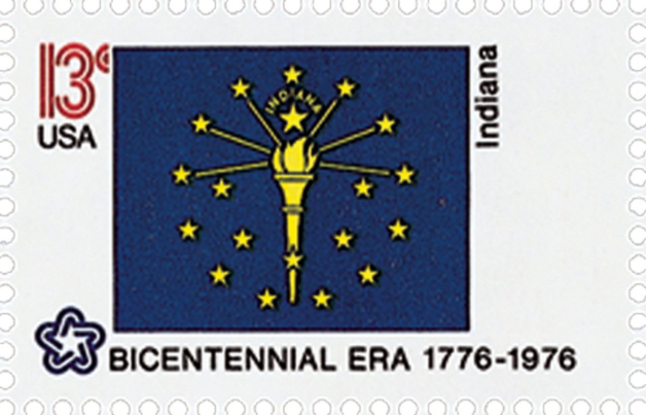 # 1651 - 1976 13c State Flags: Indiana