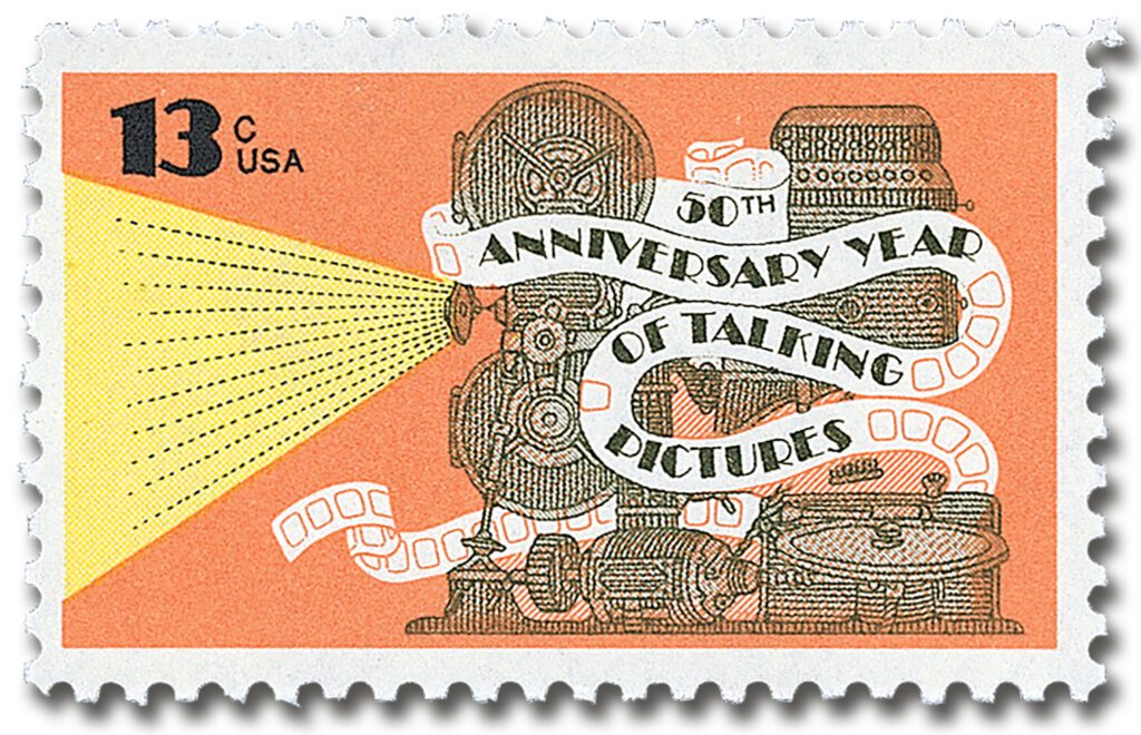 #1727 - 1977 13c Talking Pictures-50th Anniversary