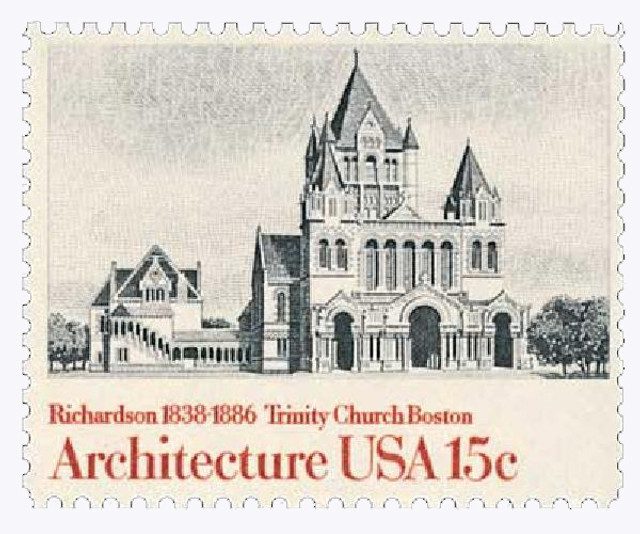 #1839 - 1980 15c American Architecture: Trinity Church, Boston