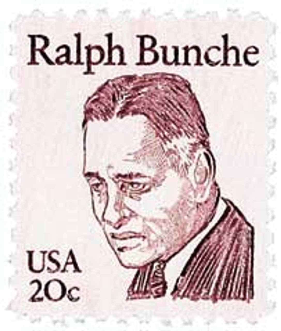 1982 20¢ Great Americans: Ralph Bunche