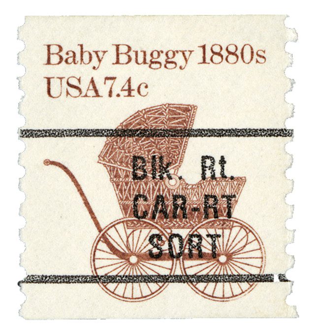 #1902a - 1984 7.4c Baby Buggy, precancel