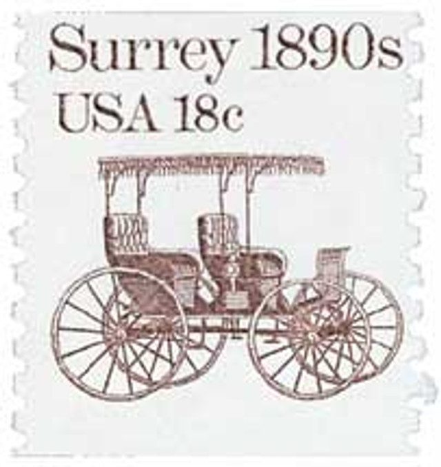#1907 - 1981 18c Transportation Series: Surrey, 1890s
