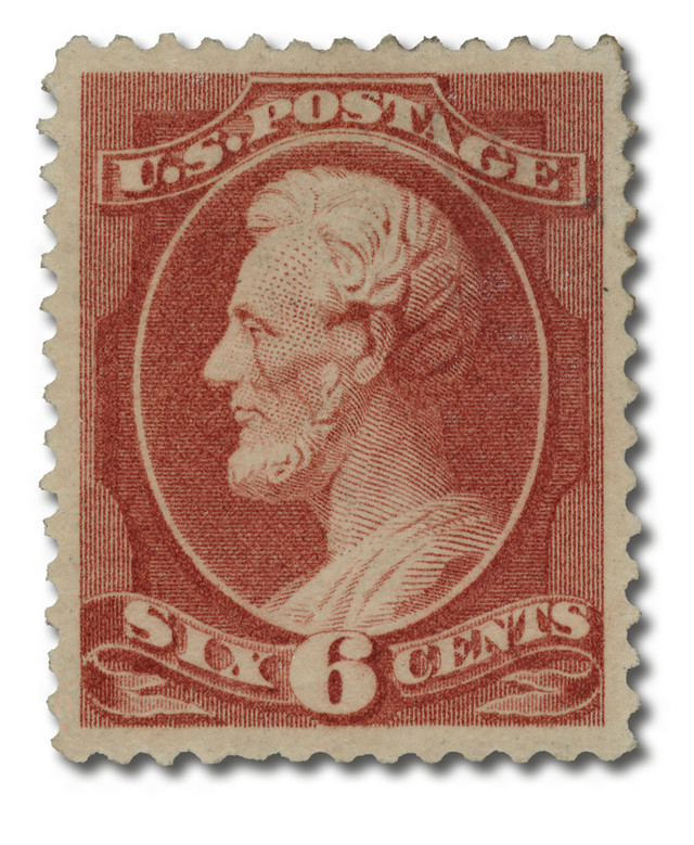 #208a
1881-82 6c Abraham Lincoln, Brown Red, Re-Engraved, Soft Paper, Perf. 12