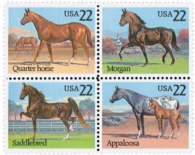 #2155-58 - 1985 22c Horses