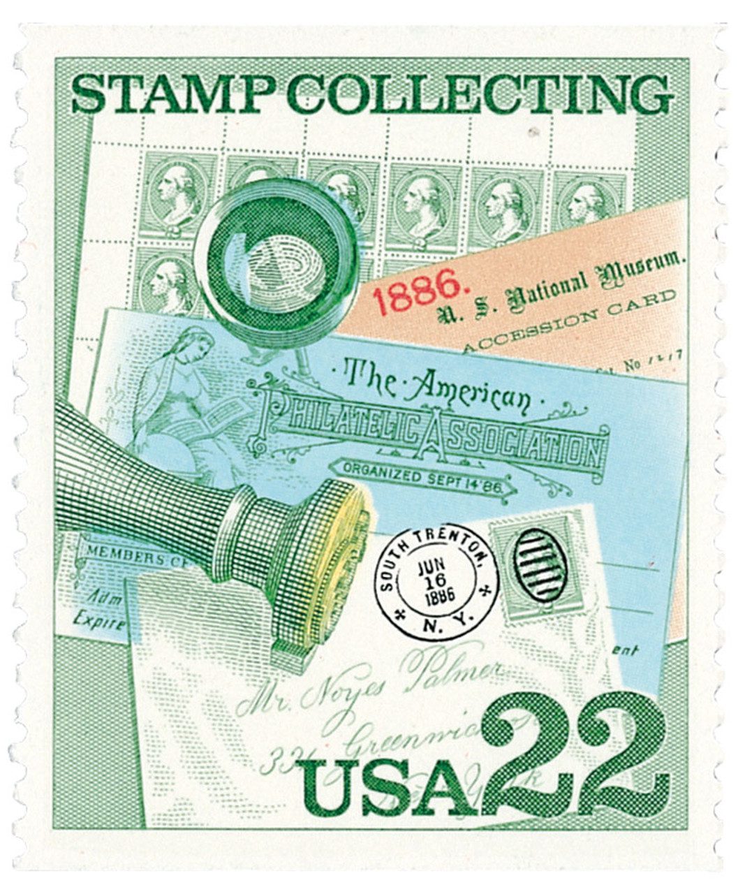 # 2198 - 1986 22c Stamp Collecting: Handstamped Cover