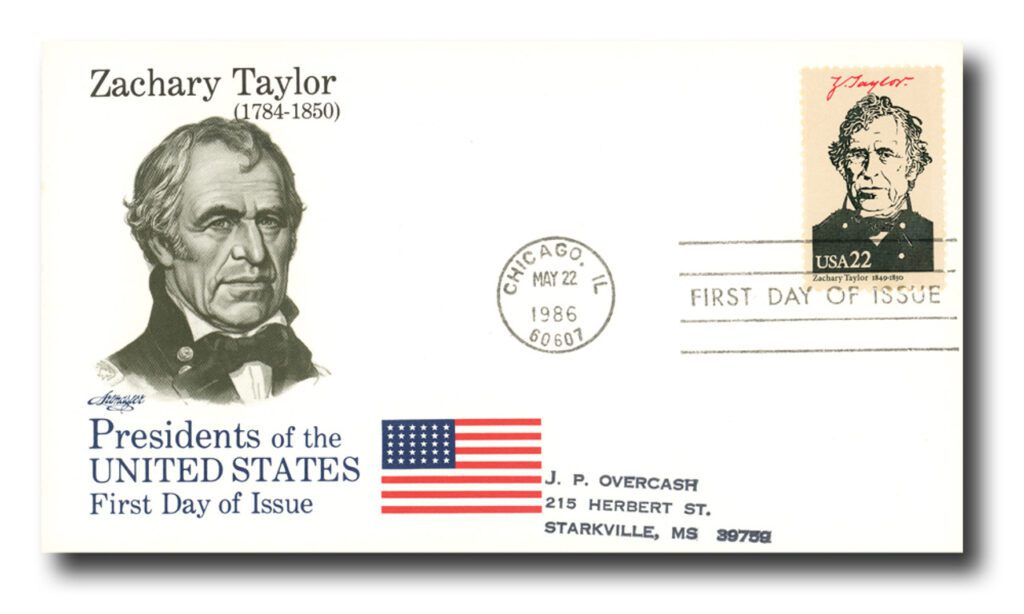 # 2217c - 1986 22c President Taylor Classic First Day Cover