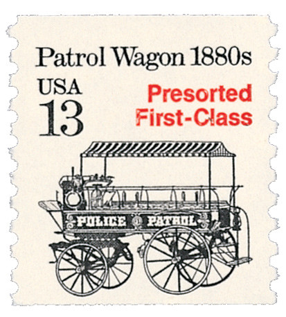 #2258
1988 13c Transportation Series: 1880s Patrol Wagon