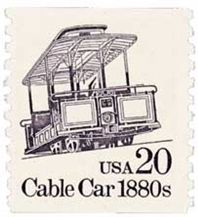 #2263 - 1988 20c Transportation Series: Cable Car, 1880s