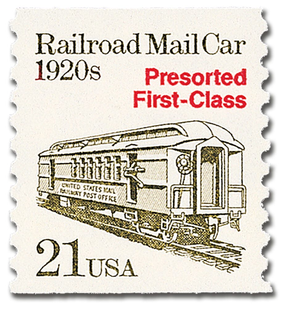 #2265
1988 21c Transportation Series: 1920s Railroad Mail Car