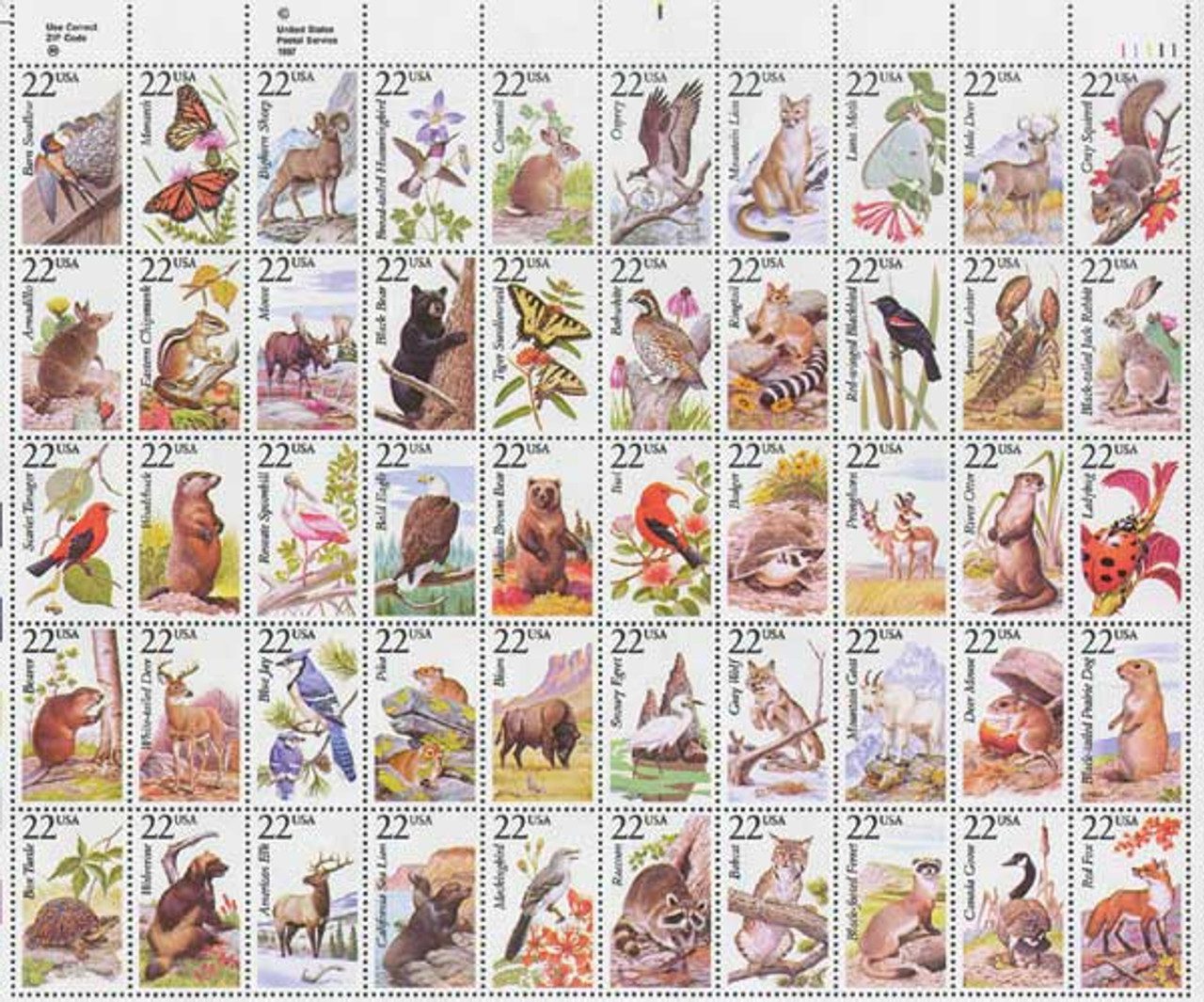 1987 22¢ North American Wildlife