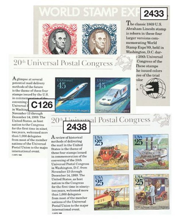 #2433//C126 - 1989 Souvenir Sheets 2433, 2438 and C126