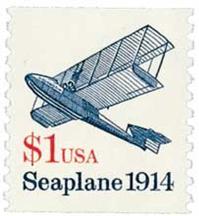 #2468 - 1990-94 $1 Transportation Series: Seaplane, 1914