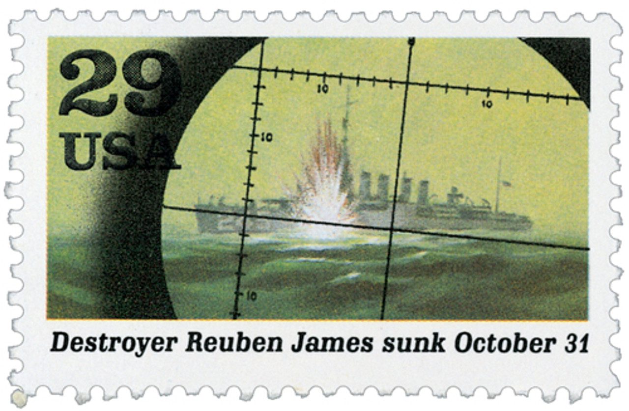 # 2559f - 1991 29c World War II: Destroyer Reuben James Sunk