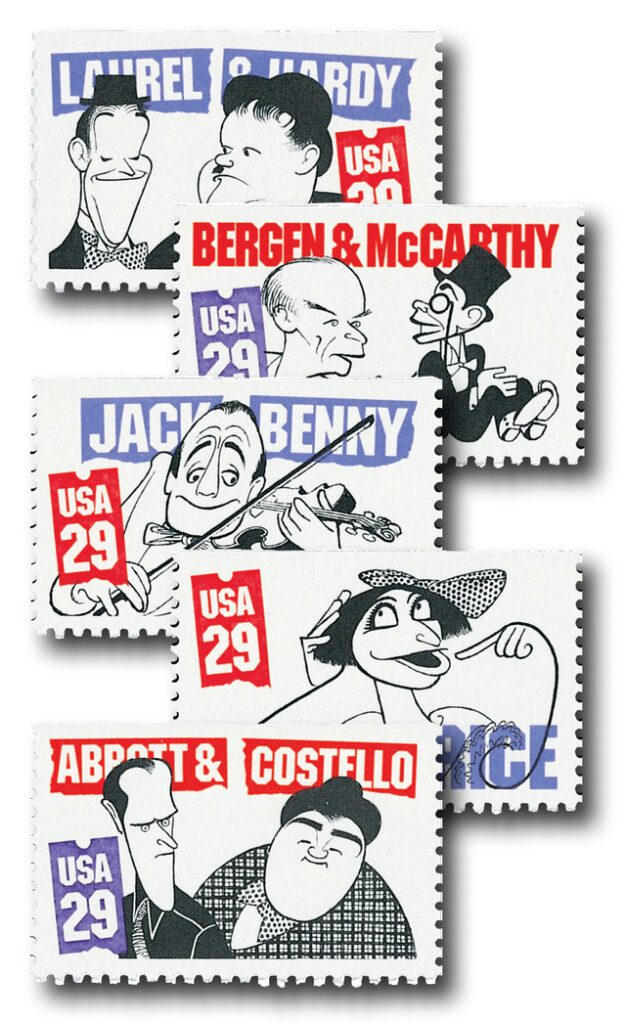 #2562-66 - 1991 29c Comedians