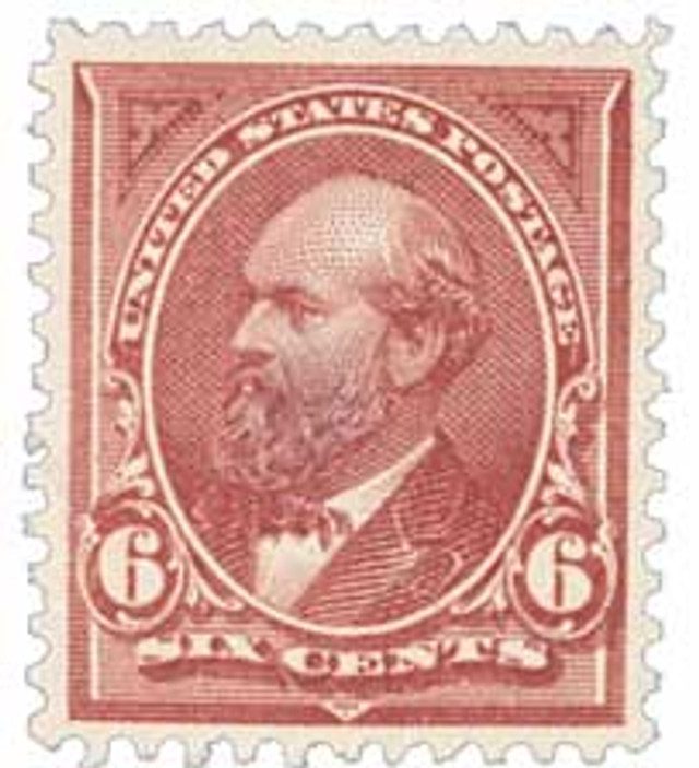 #256 - 1894 6c James A. Garfield, Dull Brown, Unwatermarked, Perf. 12