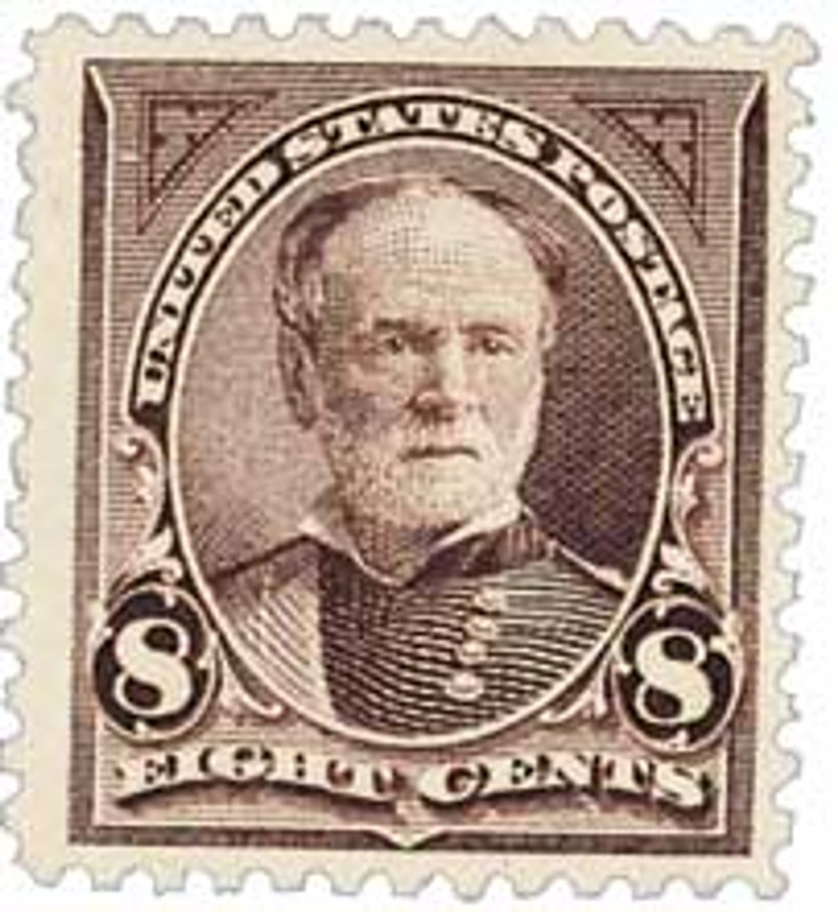 # 257 - 1895 8c Sherman, unwatermarked