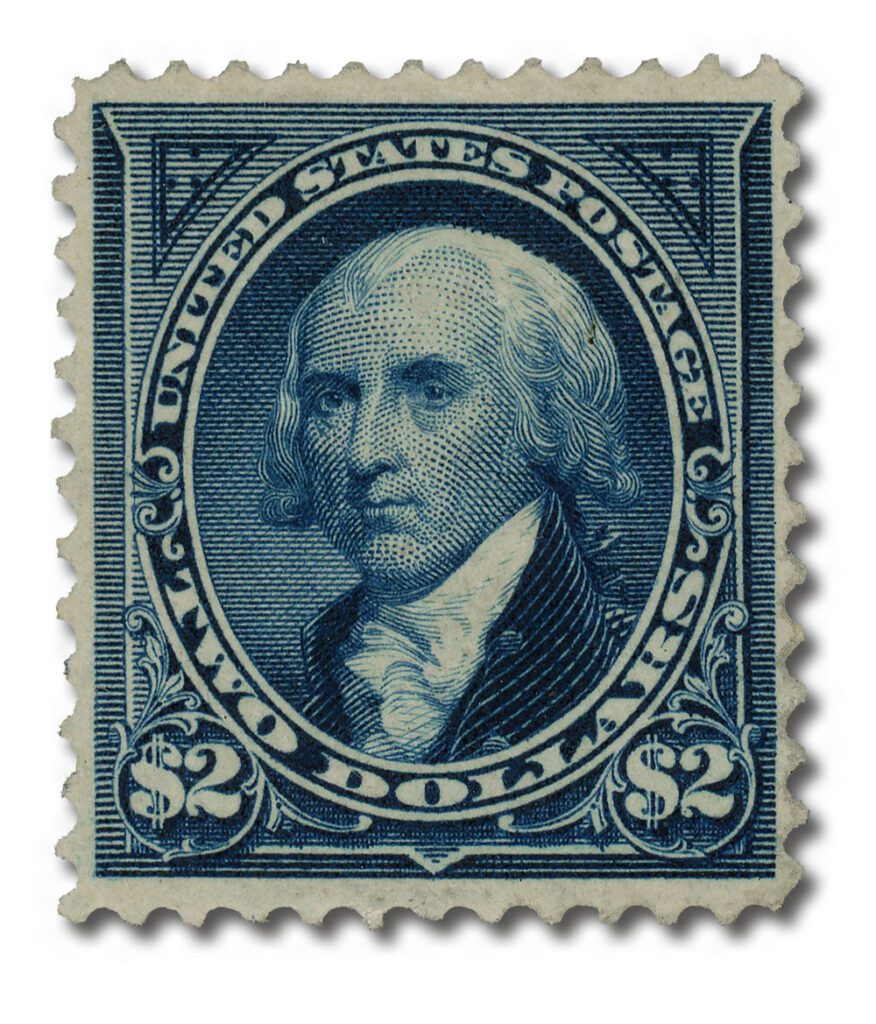 #262
1894 $2 James Madison, Bright Blue, Unwatermarked, Perf. 12