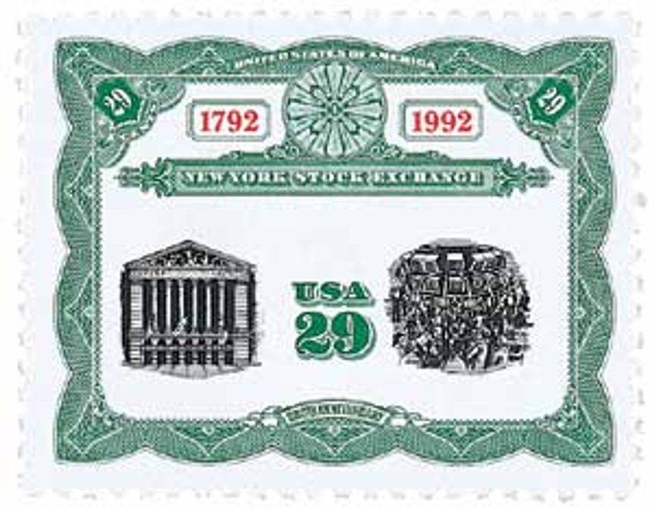 1992 29¢ NY Stock Exchange