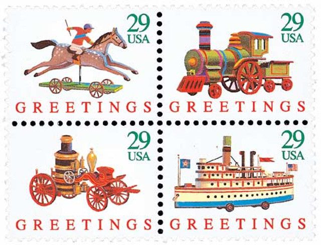 #2711-14 - 1992 29c Contemporary Christmas: Toys
