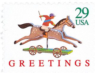# 2711 - 1992 29c Contemporary Christmas: Horse and Rider
