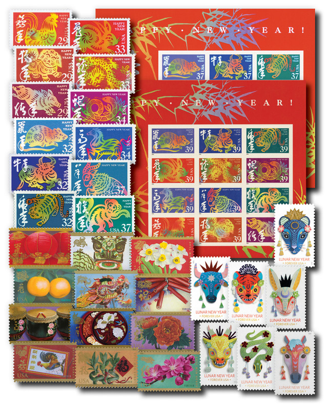 #2720/6054
1992-2026 Complete Lunar New Year Collection of 67 Stamps