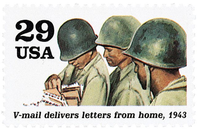 #2765e - 1992 29c World War II: V-mail Delivers Letters from Home