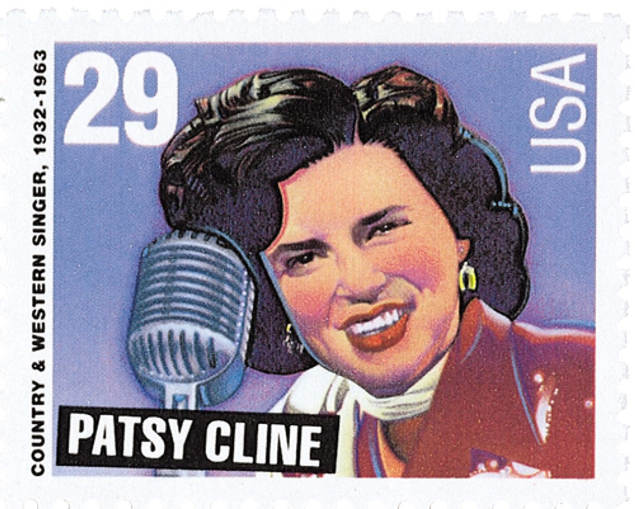 1993 29¢ Country Music Legends: Patsy Cline