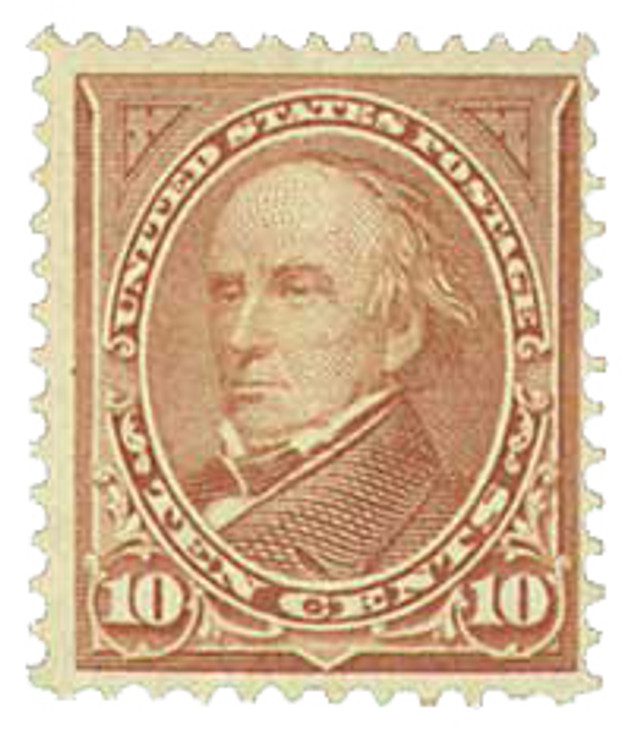 #282C - 1898 10c Daniel Webster, Brown, Double Line Watermark,Type I, Perf. 12