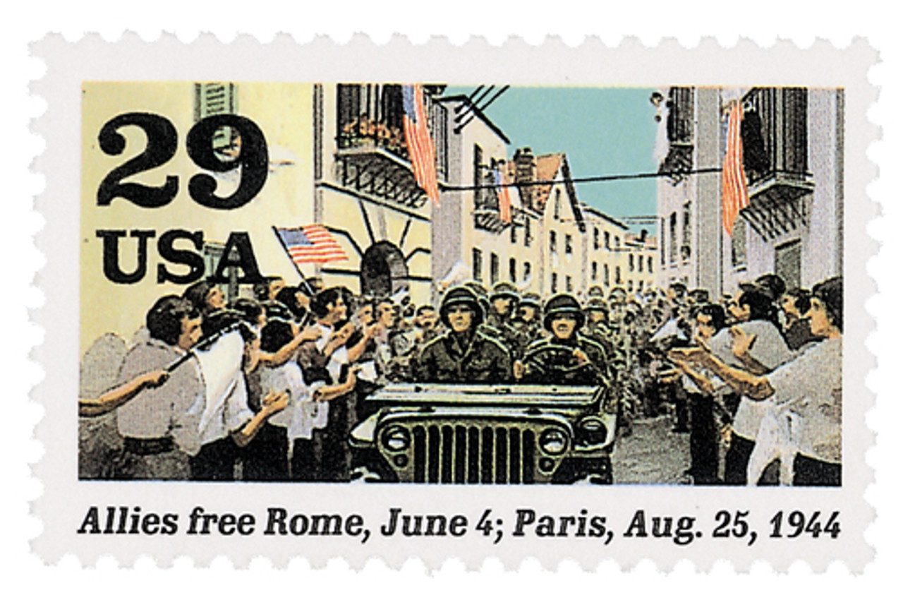 1994 29¢ World War II; Allies Free Rome and Paris