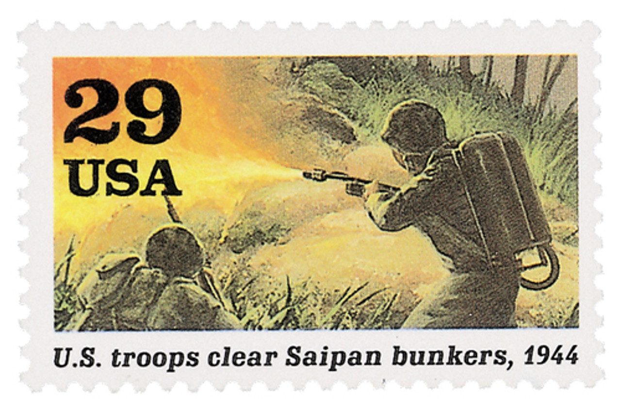 1994 29¢ WWII: US Troops Clear Saipan Bunkers