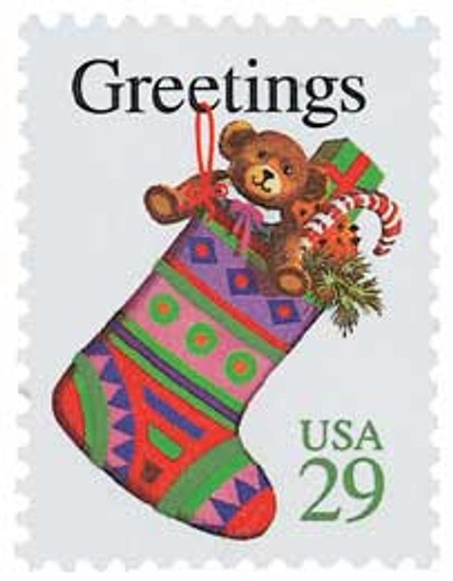 #2872 - 1994 29c Contemporary Christmas: Stocking