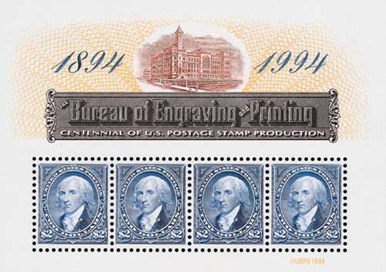 # 2875 - 1994 $2 Bureau of Engraving and Printing Centenary