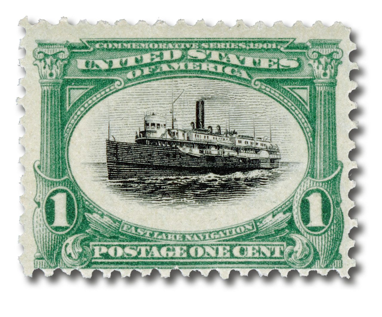 294 - 1901 1c Pan-American Exposition: Fast Lake Navigation