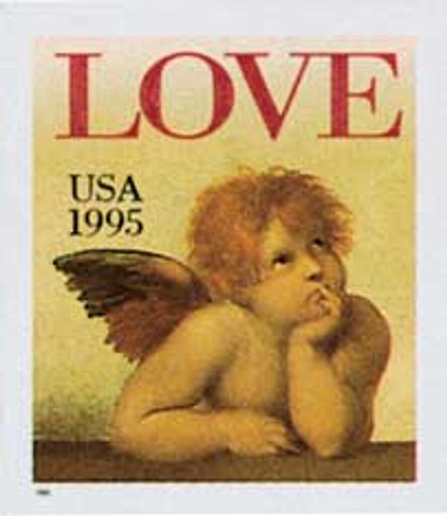 # 2949 - 1995 32c Love Series: Cherub, booklet single