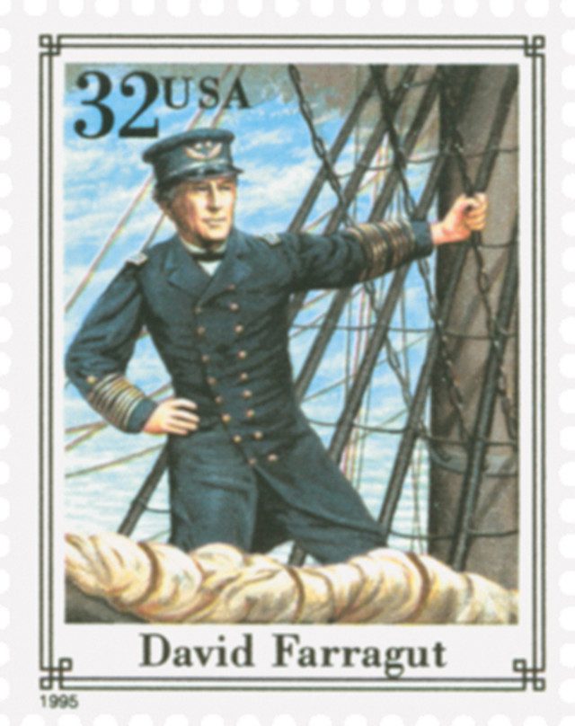 #2975g - 1995 32c Civil War: David Farragut