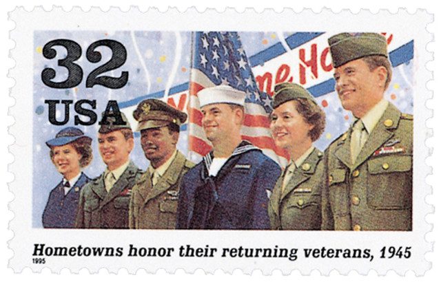 #2981j - 1995 32c World War II: Hometowns Honor Their Returning Veterans