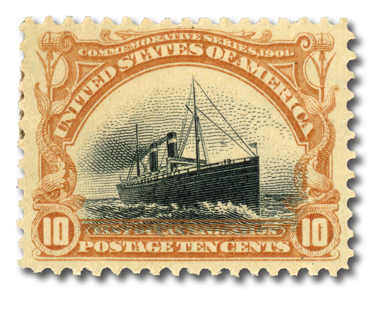 299 - 1901 10¢ Pan-American Exposition: Fast Ocean Navigation