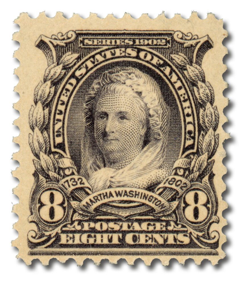 #306 - 1902 8c Martha Washington, Violet Black, Double Line Watermark, Perf. 12