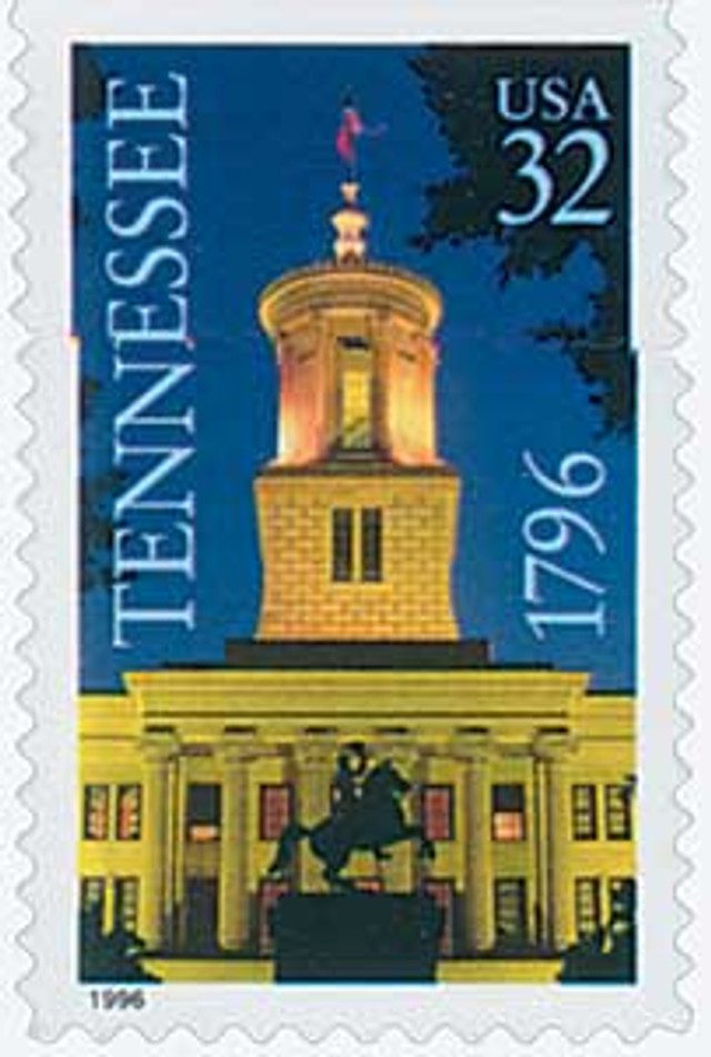 #3071 - 1996 32c Tennessee Statehood, booklet single