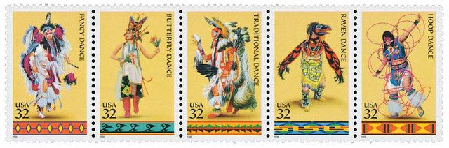#3072-76 - 1996 32c American Indian Dances