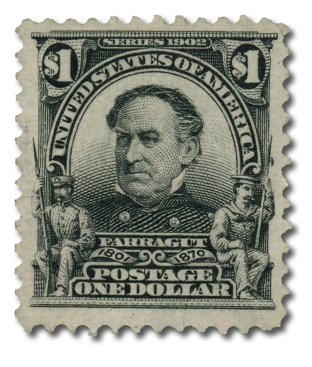 #311 - 1903 $1 Farragut, black