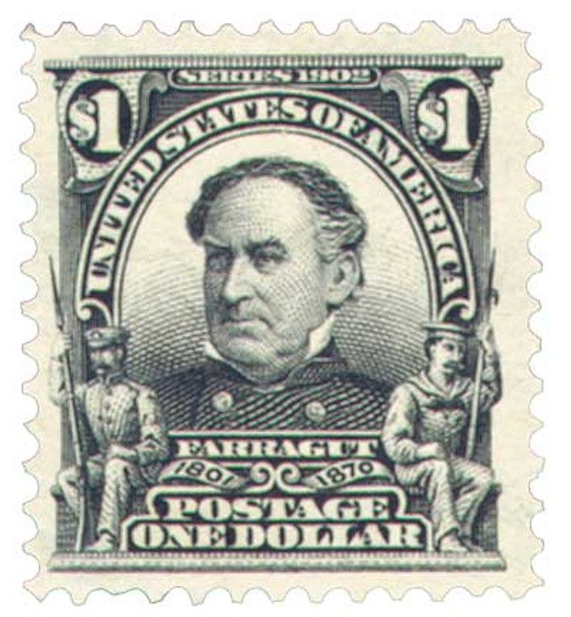 #311 - 1903 $1 Farragut, black