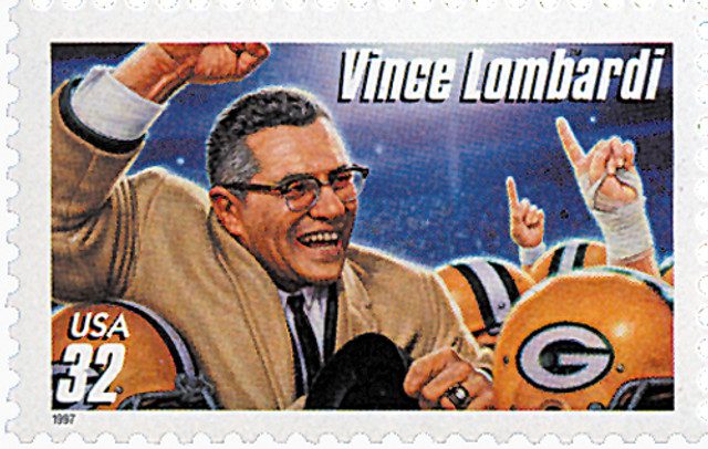 #3145 - 1997 32c Football Coaches: Vince Lombardi