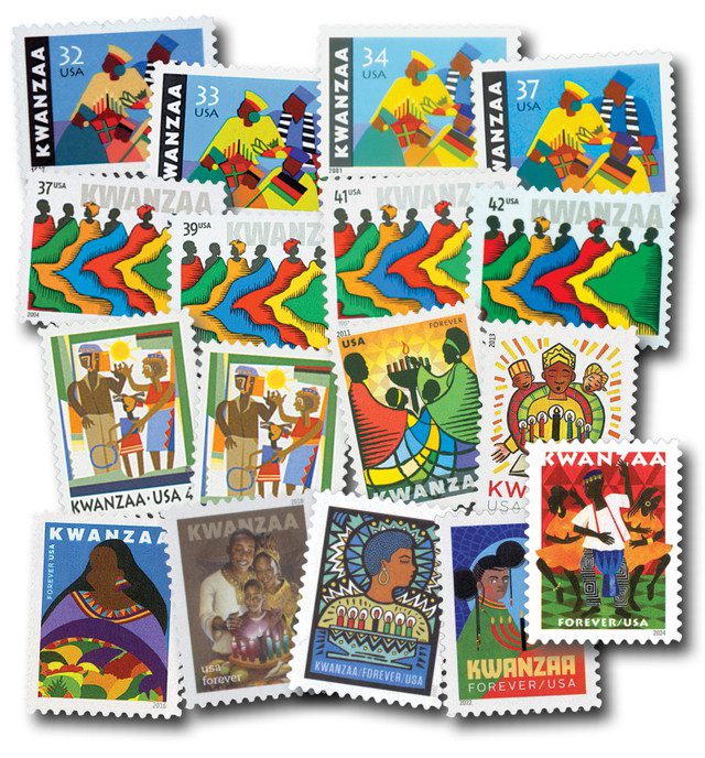 #3175/5946 - 1997-2024 Kwanzaa, Set of 16 Stamps