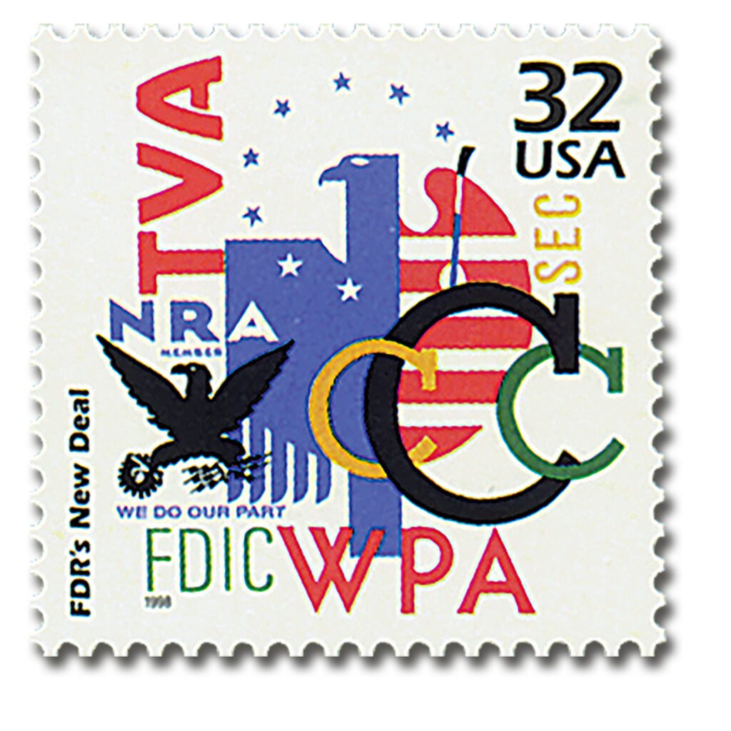 #3185e
1998 32c Celebrate the Century - 1930s: FDR's New Deal