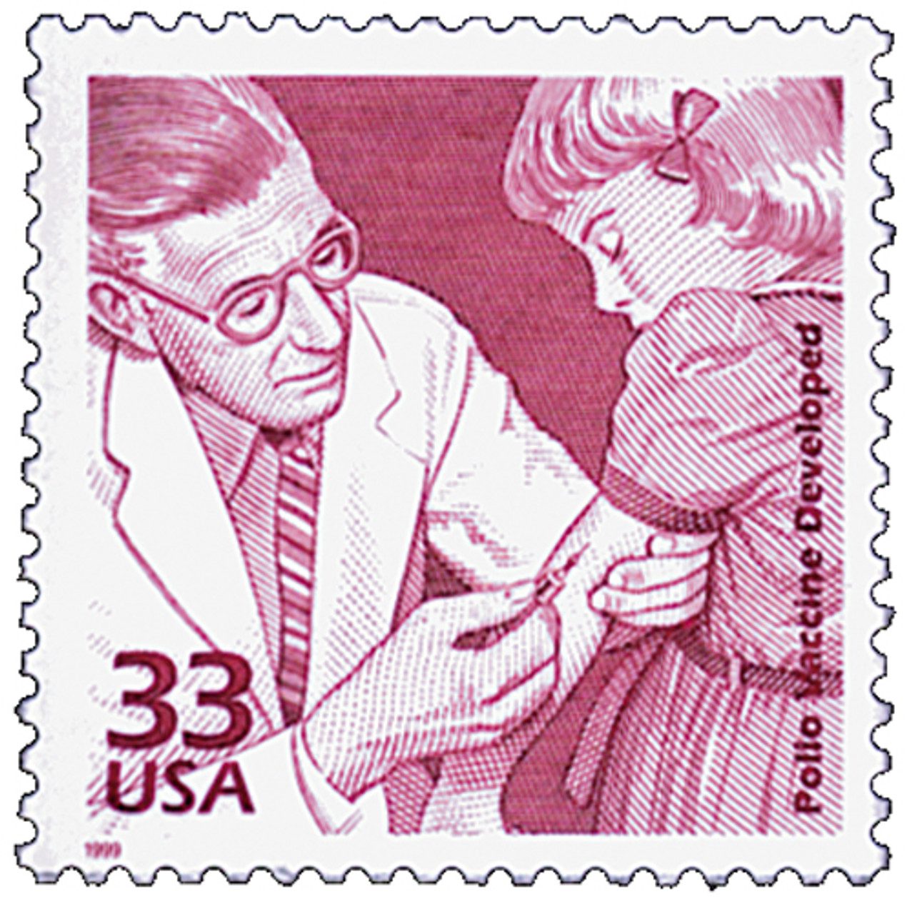 1999 33¢ Celebrate the Century - 1950s: Polio Vaccine Developed
