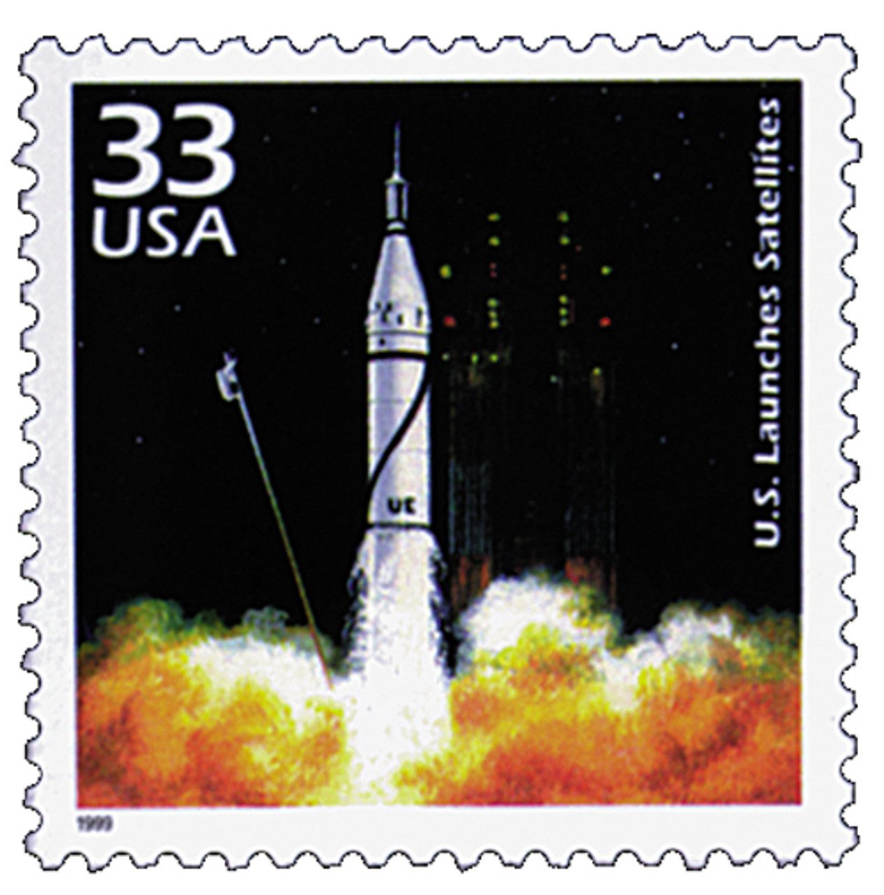# 3187d - 1999 33c Celebrate the Century - 1950s: U.S. Launches Satellites