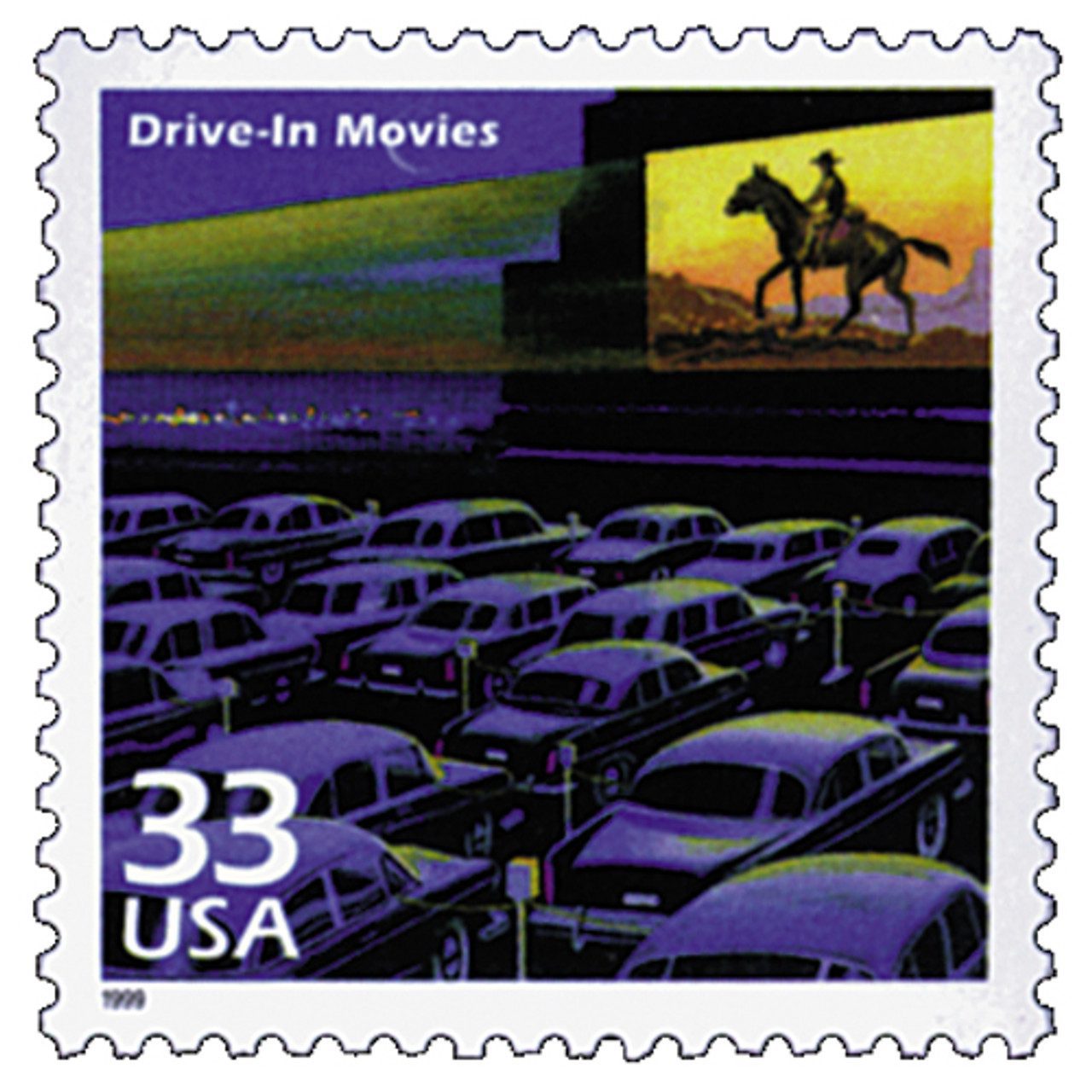 #3187i - 1999 33c Celebrate the Century,1950s: Drive-In Movies